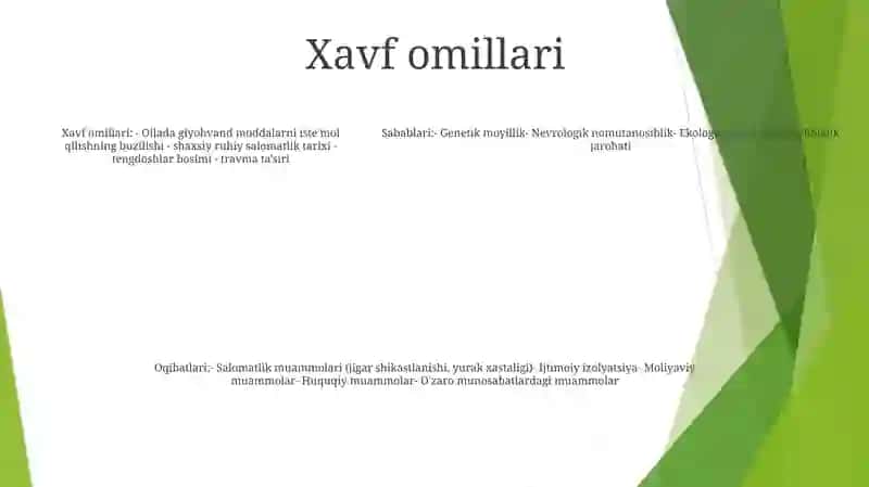 OʻSmirlar Giyohvandligining Sabab Va Oqibatlari 4