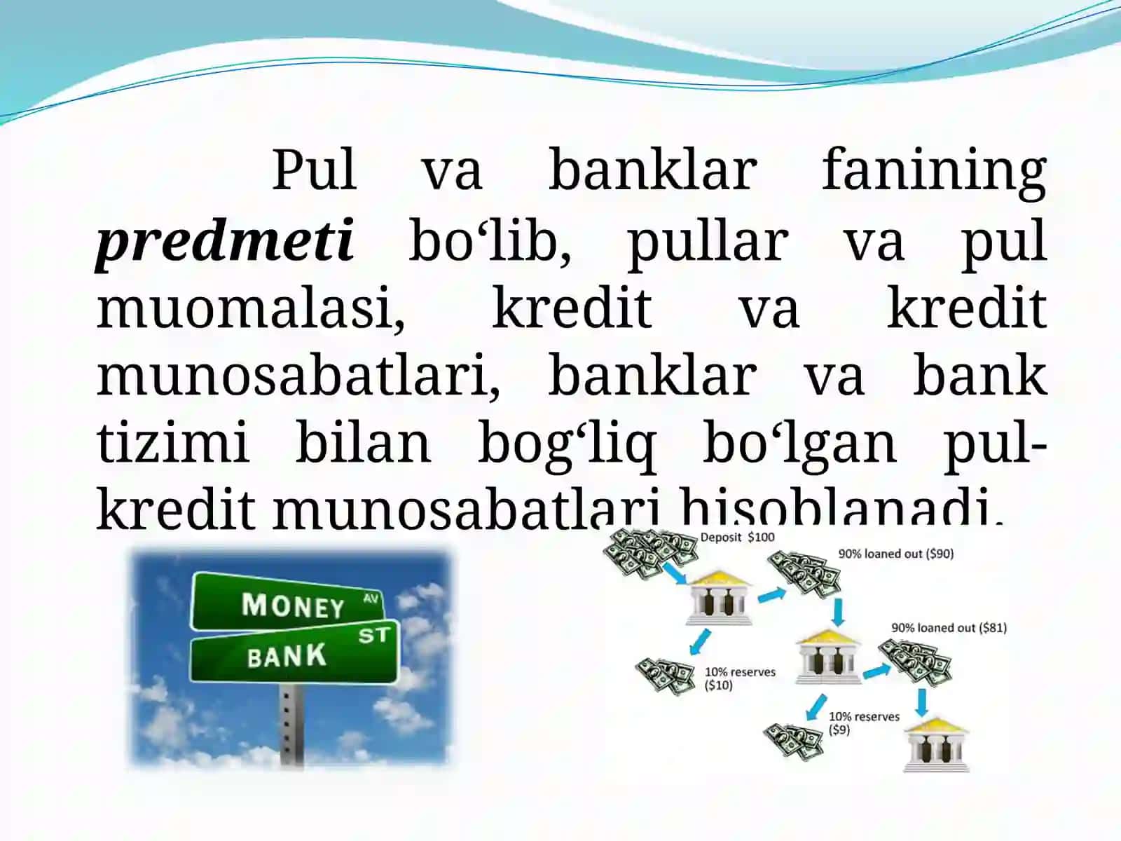 Pul va Banklar Faniga Kirish 4