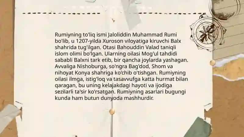 Jaloliddin Rumiy hayoti va ijodi 4