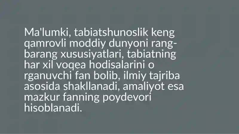 Tabiiy fanlar fanining maqsad va vazifalari 4