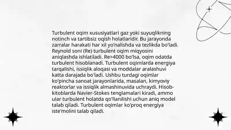 Laminar va turbulent oqimlar.Reynolds qonuni 4