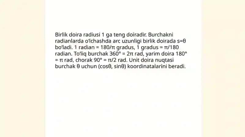 Trigonometrik funksiyalar 4