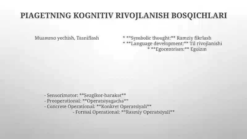 Kognitiv Rivojlanishga Ta'sir Etgan Omillar 4