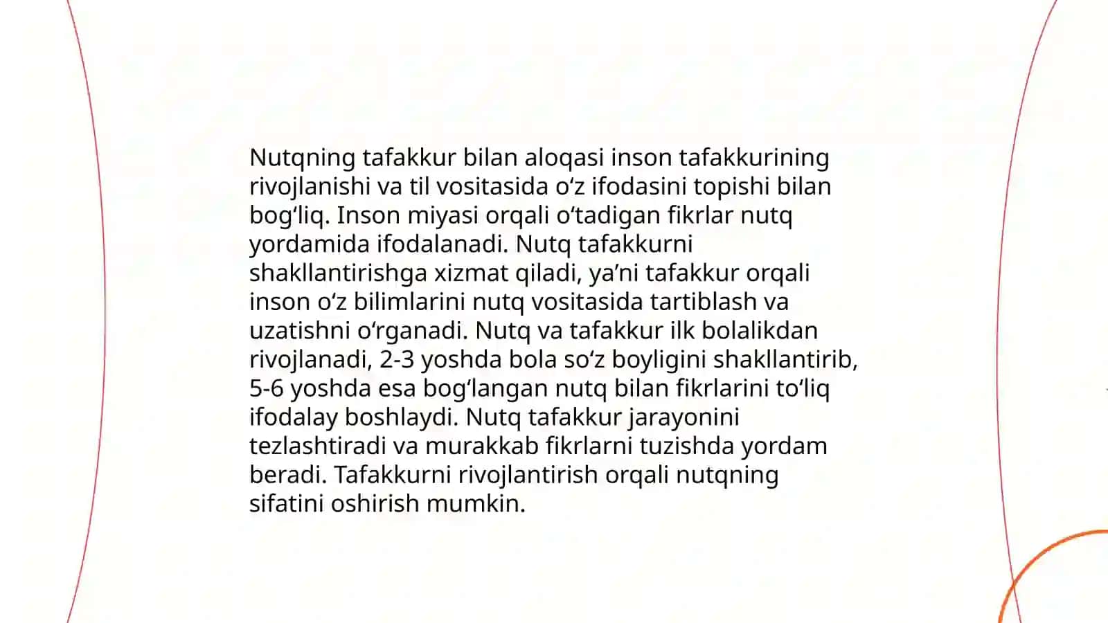 Tafakkur, nutq va xayolning o'zarov bog'likligi 4
