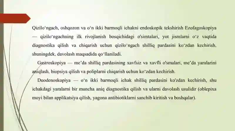 Endoskopning tuzilishi va ishlash printsipi 4