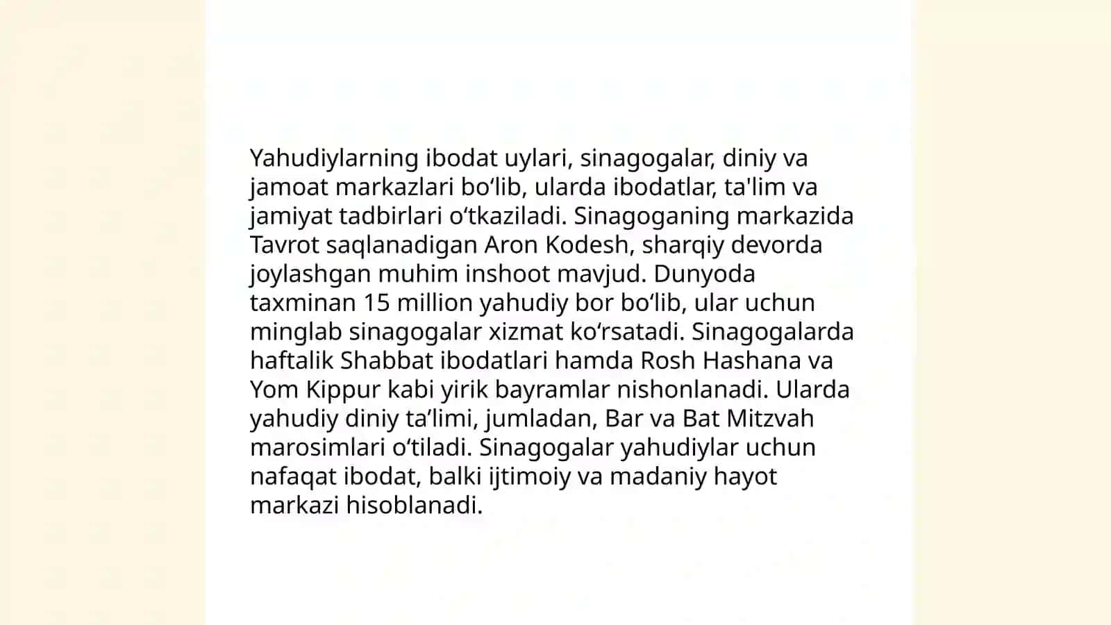 Yahudiylik ta'limoti an'ana va marosimlari 4