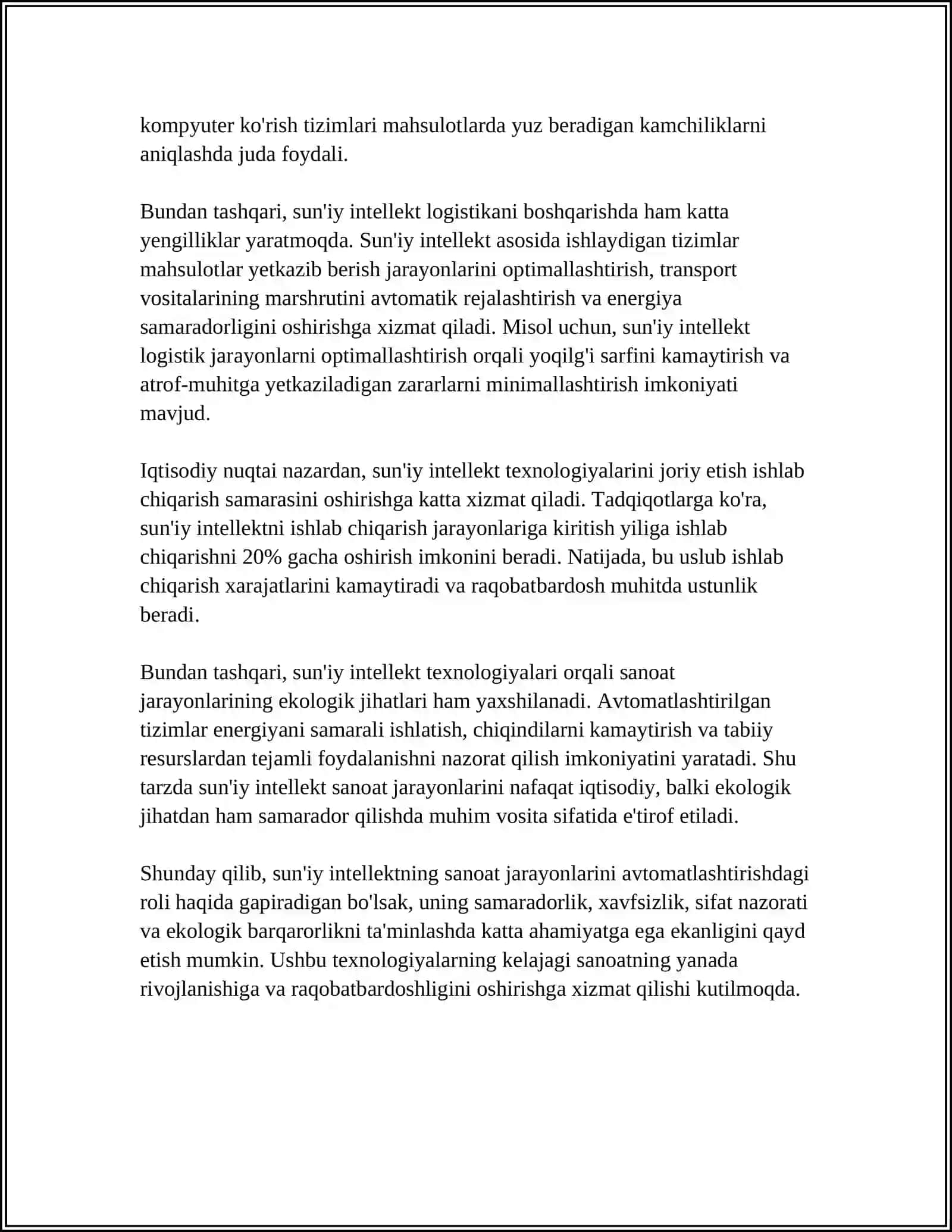SUN’IY INTELLEKTDAN SANOAT OPERATSIYALARINI VA SANOAT XAVFSIZLIGINI AMALGA OSHIRISHDA FOYDALANISHI 4