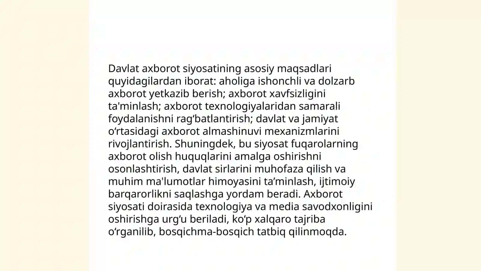 Axborot siyosatini shakllantirish strategiyalari 4