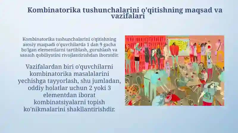 Boshlangʻich ta'limda kombinatorika elementlarining umumiy masalalari 4