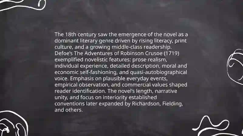 Features of the genre of D. Defoe's novel “The Adventures of Robinson Crusoe” 4