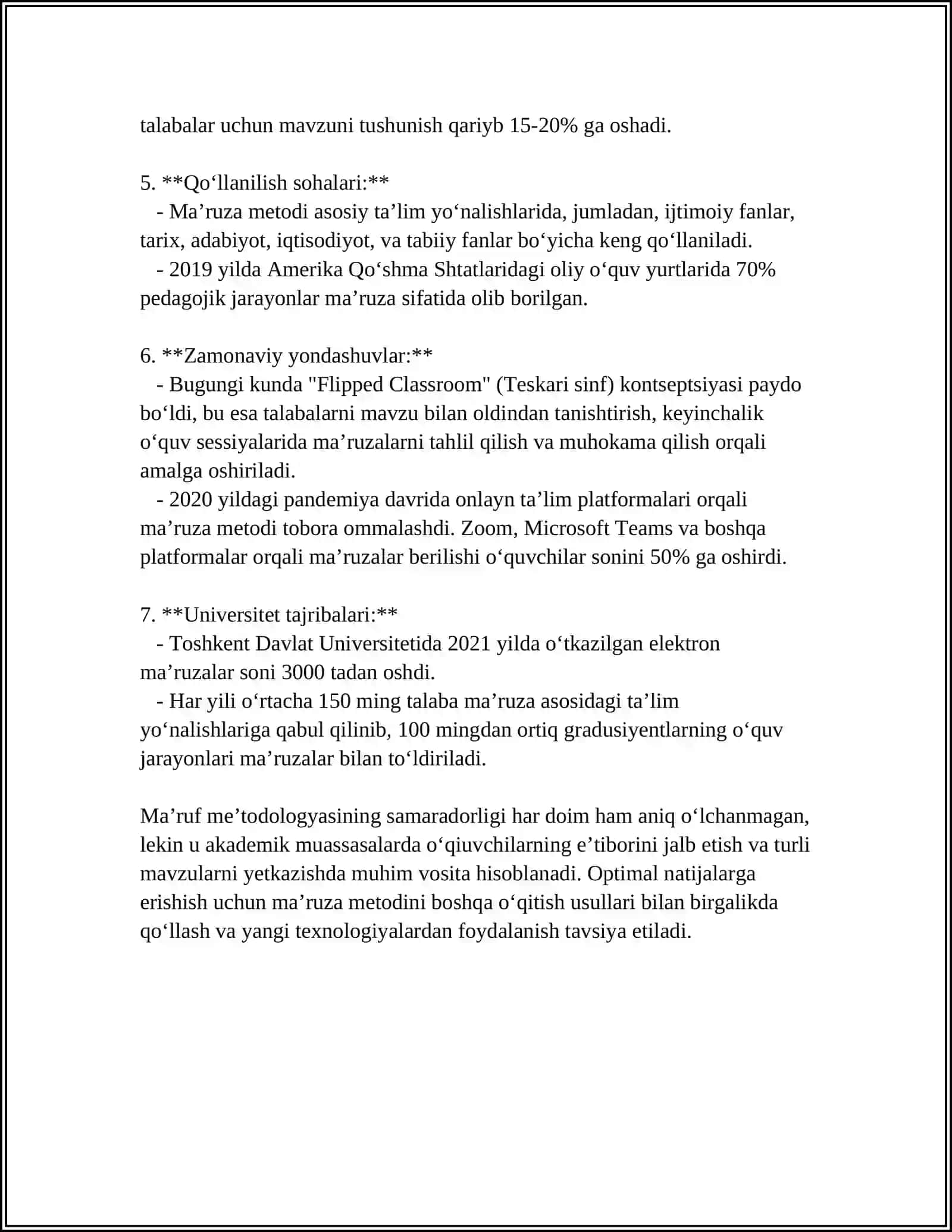TAʼLIM METODLARI VA VOSITALARI TAʼLIMNI TASHKIL ETISH SHAKLLARI VA TURLARI 4