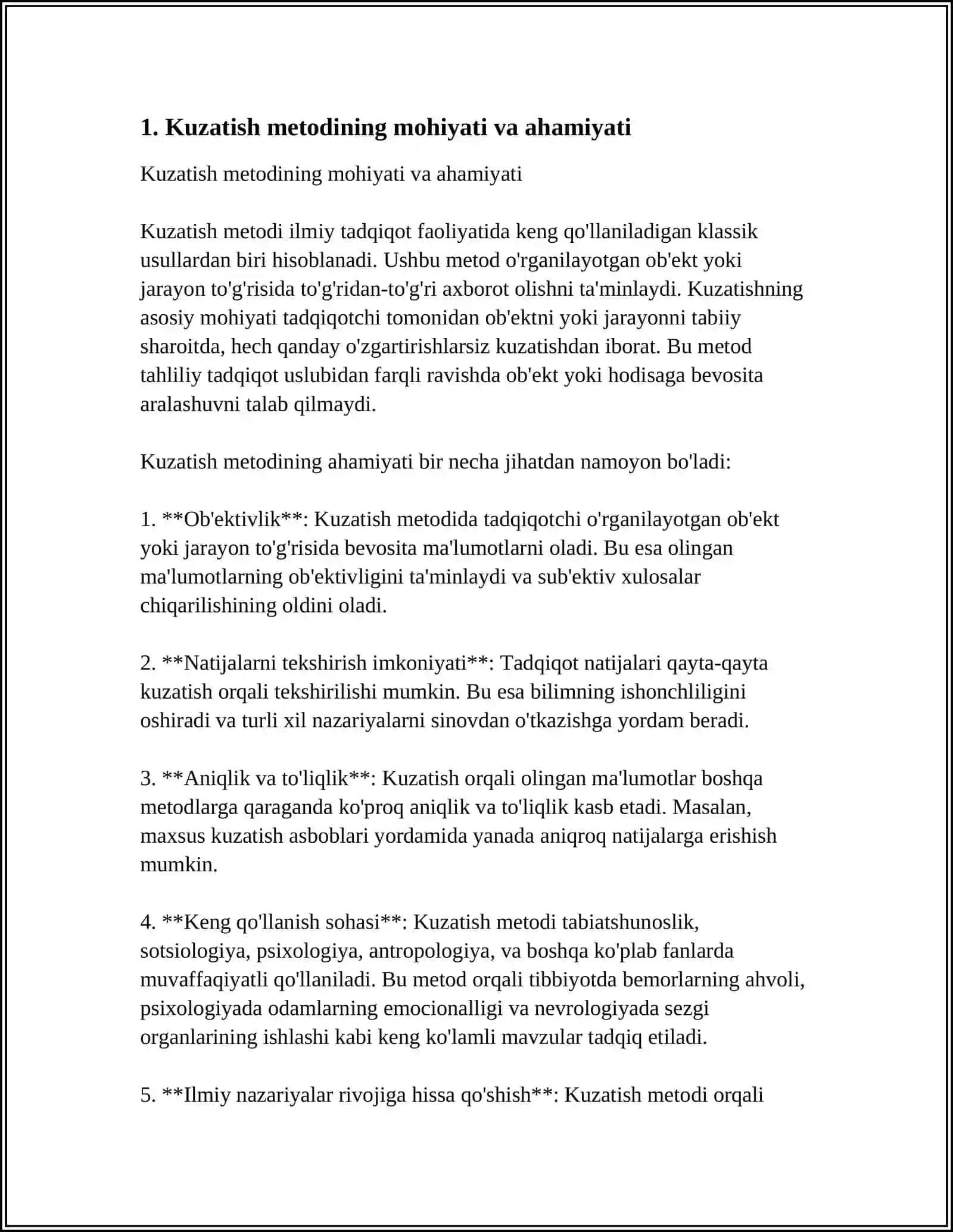 Kuzatish Dastlabki Manbaalarni Toplash Metodi 4