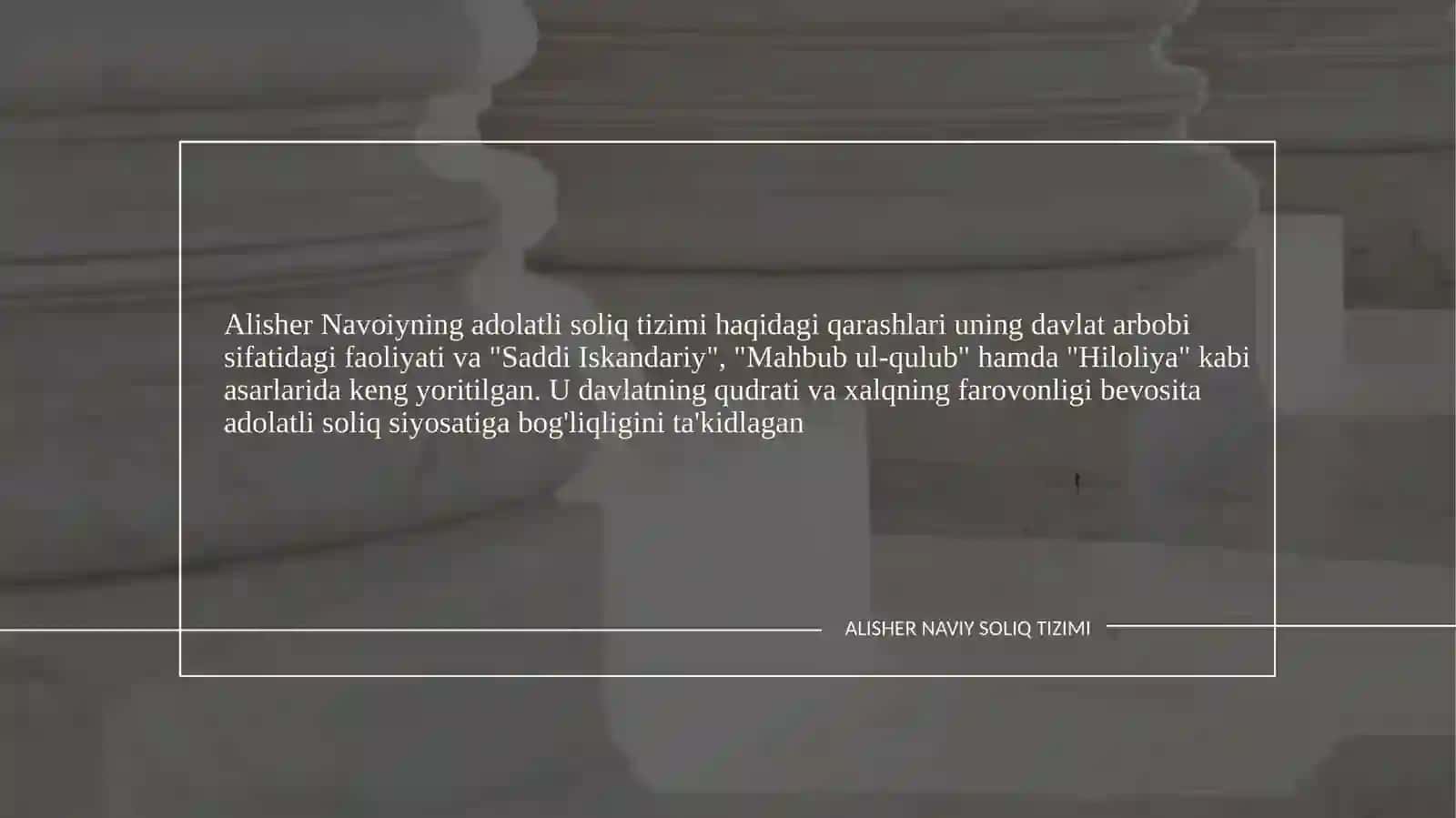 Alisher Navoiyning iqtisodiy qarashlari 4