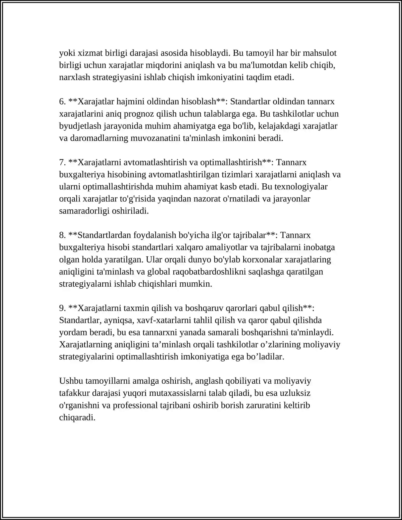 TANNARX BUXGALTERIYA HISOBI BO’YICHA STANDARTLAR 4