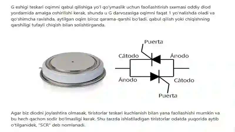 Tiristorlarning sxemalari va qo’llanilishi 4