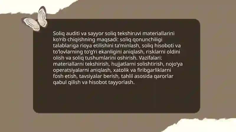 Soliq auditi va sayyor soliq tekshiruvi materiallarini ko‘rib chiqish tartibi 4