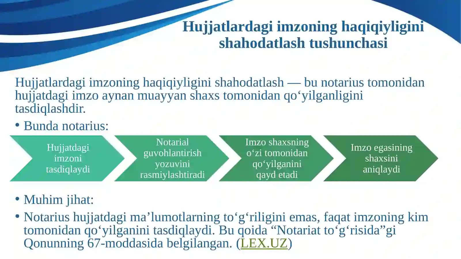 Hujjatlardagi imzoning haqiqiyligini shahodatlash 4