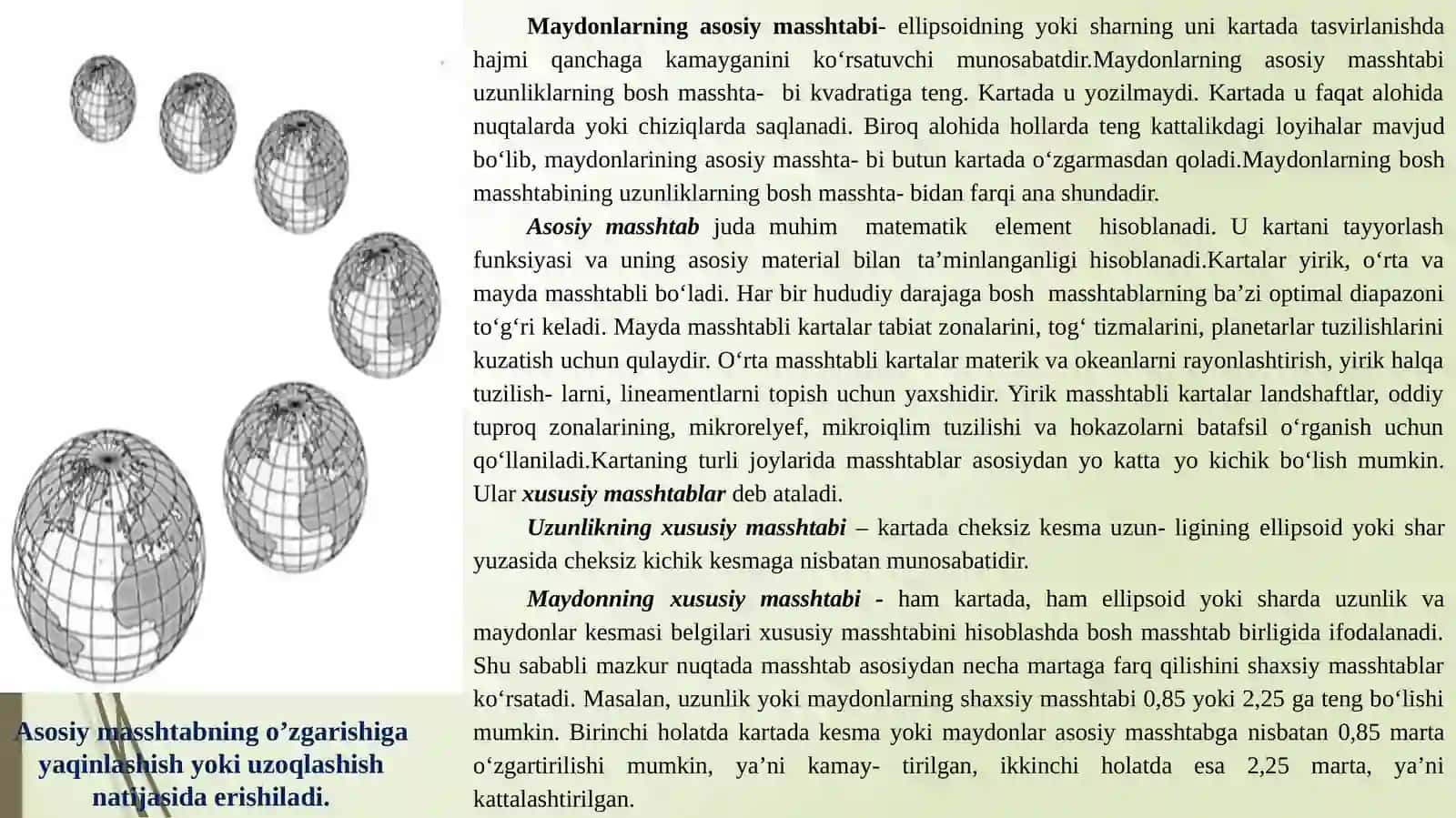 MATEMATIK KARTOGRAFIYATOG’RISIDA UMUMIYMALUMOTLAR 4