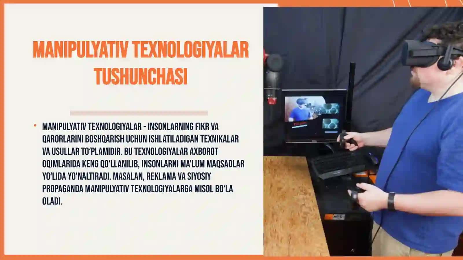 Televideniyedagi axborot oqimlari:manipulyativ texnologiyalar va ularning psixologik mexanizmlari. 4