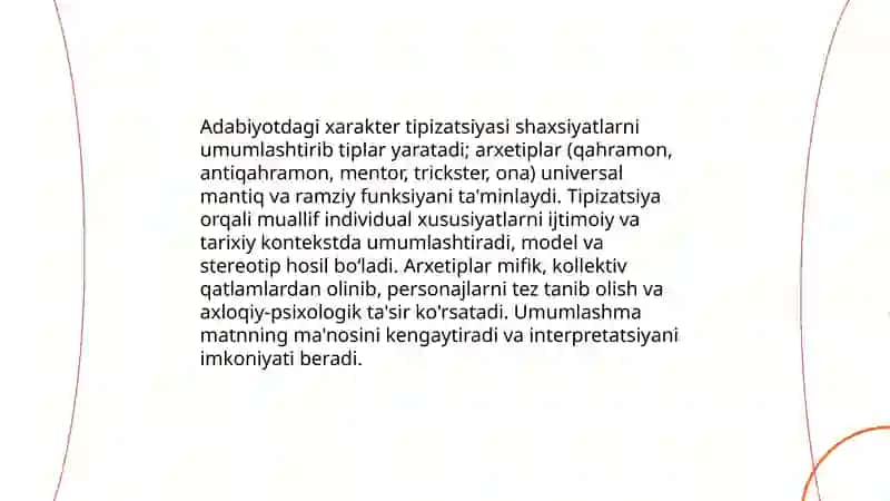 Umumlashma obraz insonning adabiyotdagi 4
