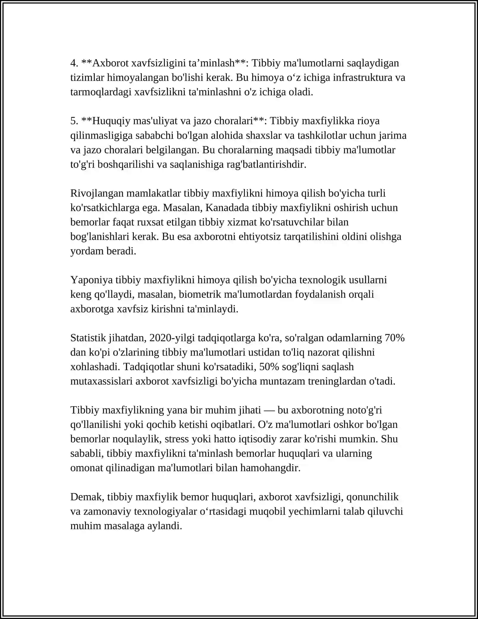 "SHIFOKOR SIRI" MUAMMOSINING ETIK-HUQUQIY JIHATLARI 4