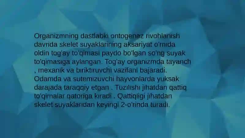 Tog'ay to'qimasi regeneratsiyasi va transplantatsiyasi. 4