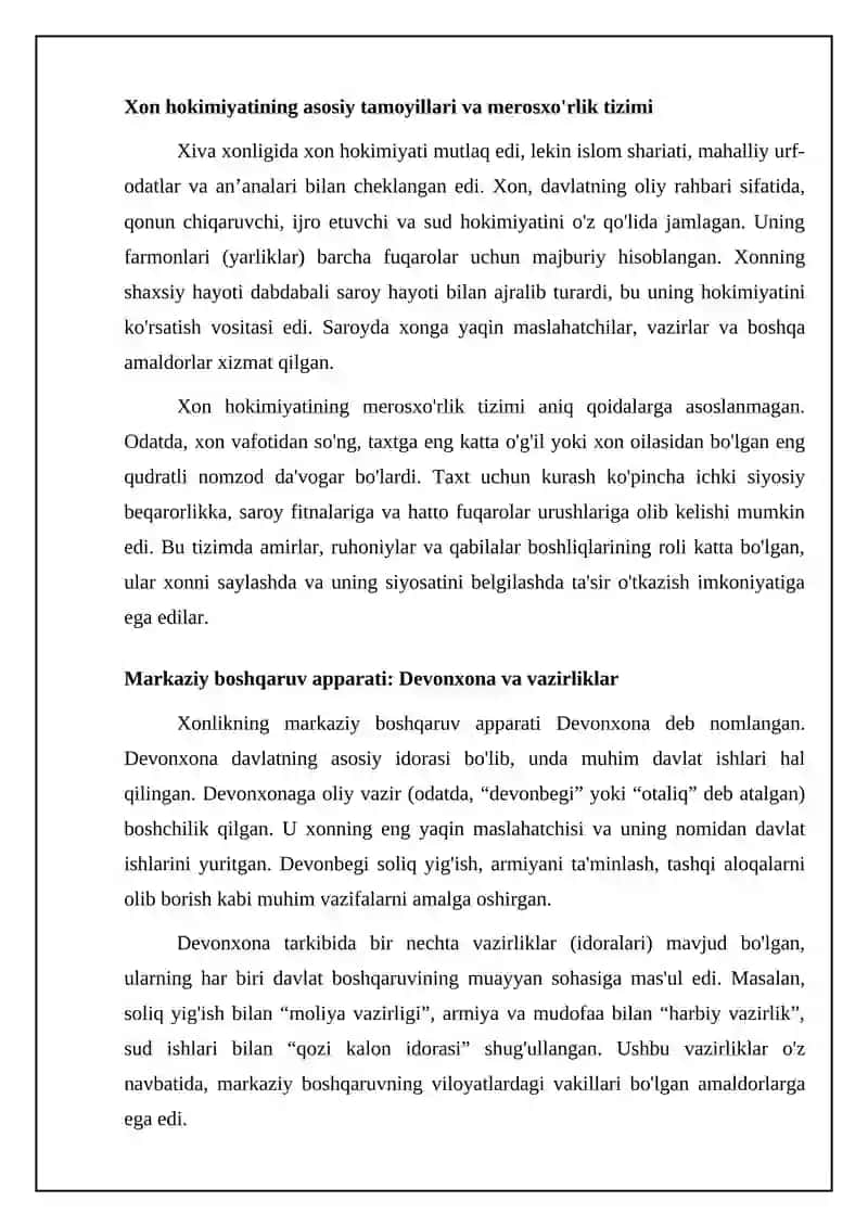Xiva xonligida markaziy davlat 4