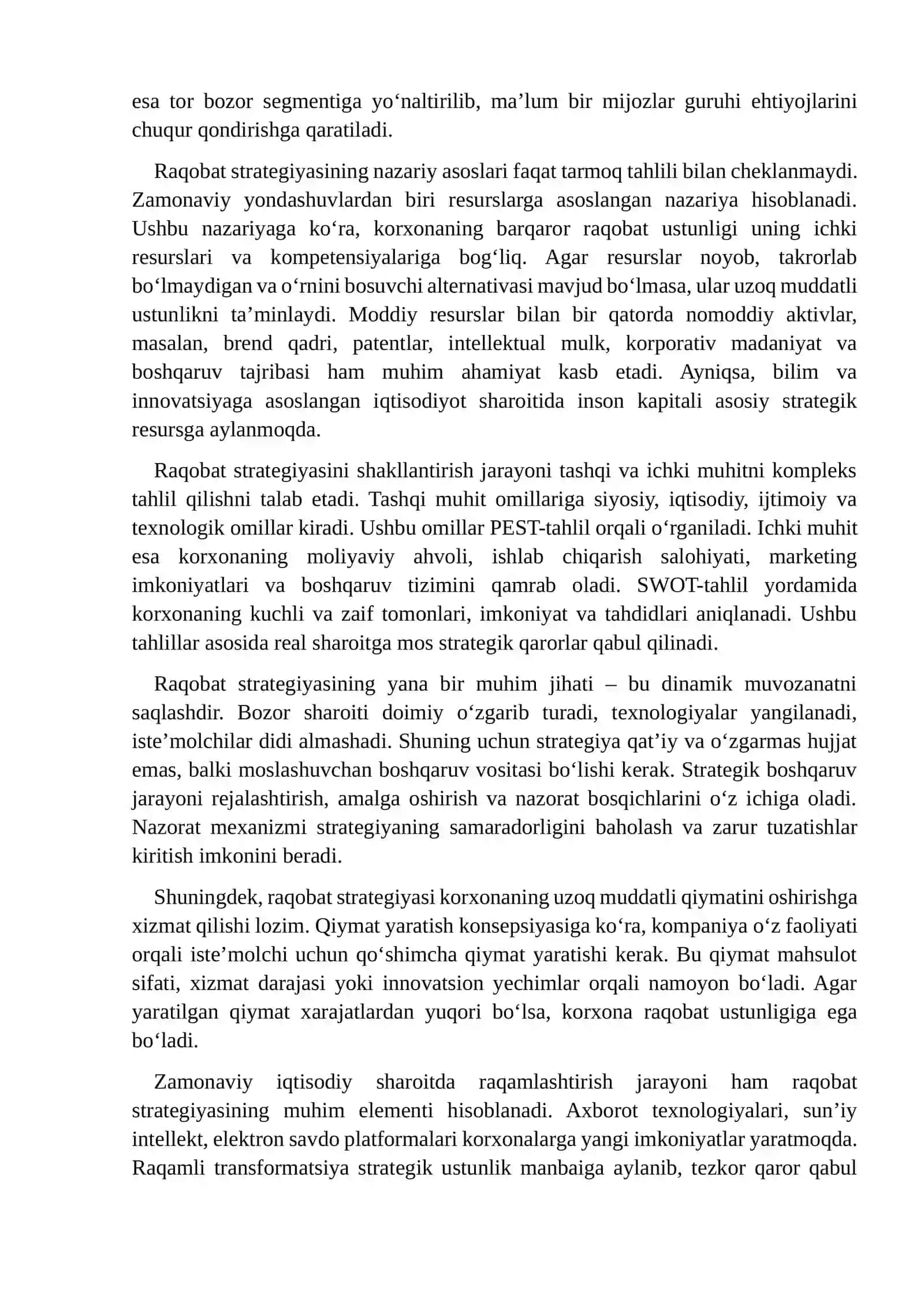 Raqobat strategiyasini shakllantirishda kompaniyalarni birlashtirishning samaradorligi 4