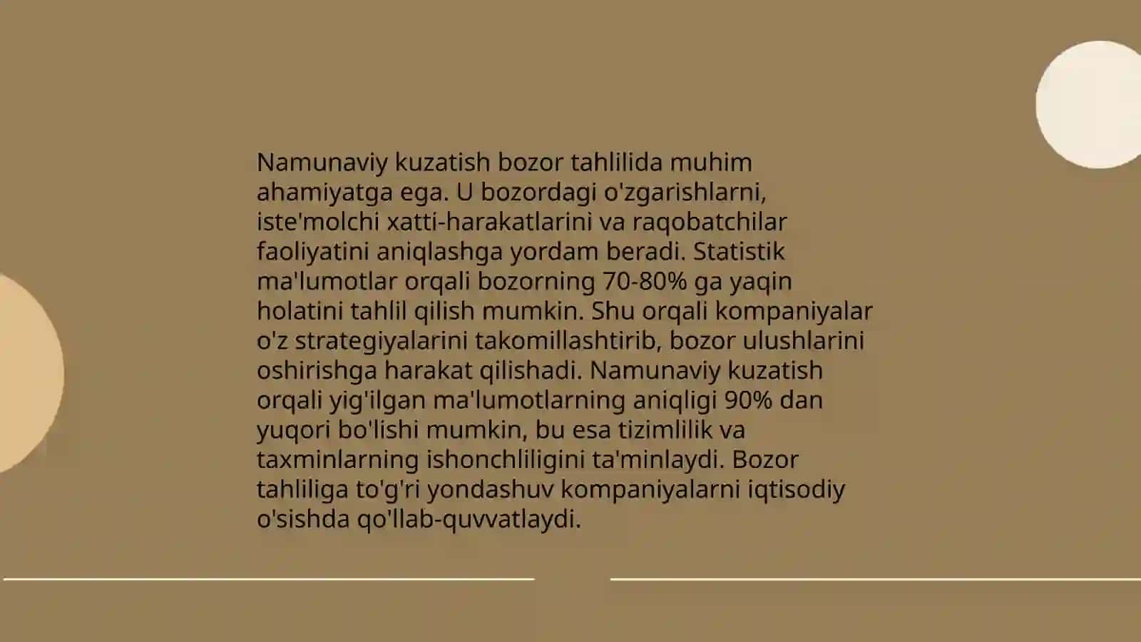 Bozor iqtisodiyoti sharoitida namunaviy kuzatishdan foydalanish zarurati 4