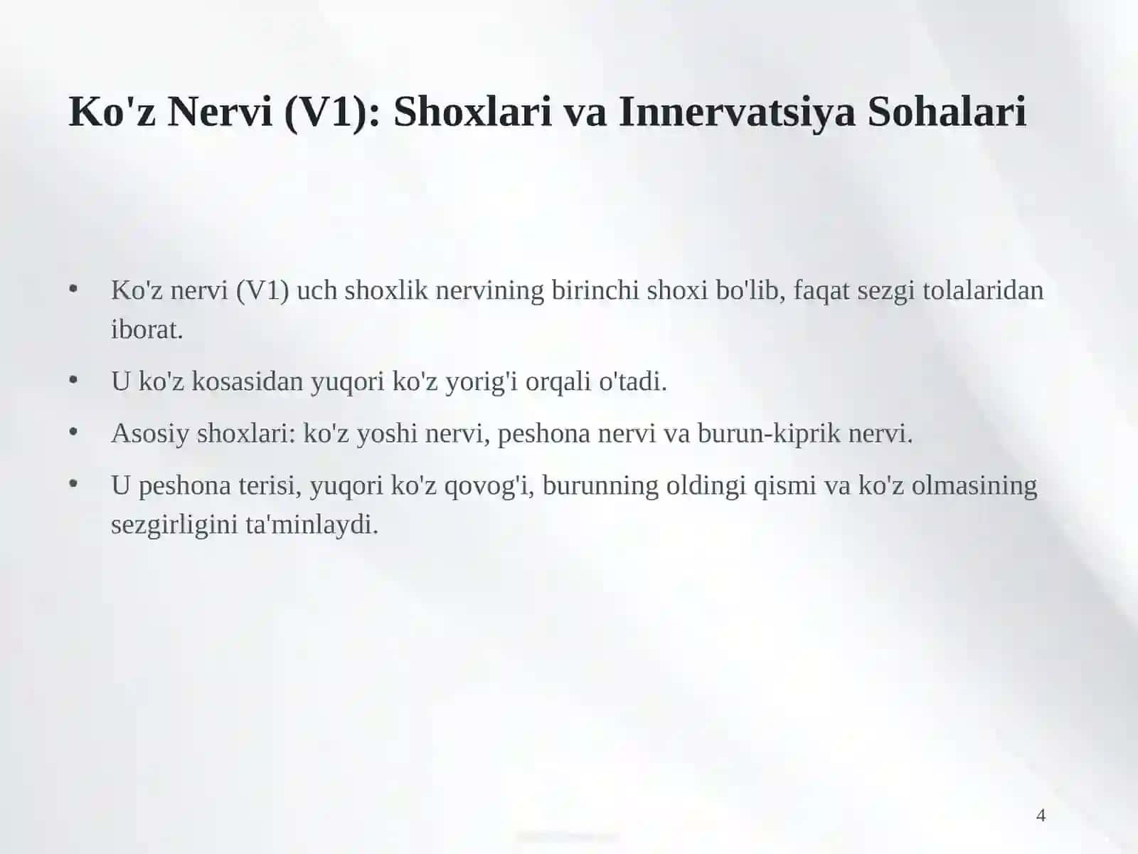 Uch shoxlik nerv.Uch shoxlik nervning vegetativ tugunlari 4