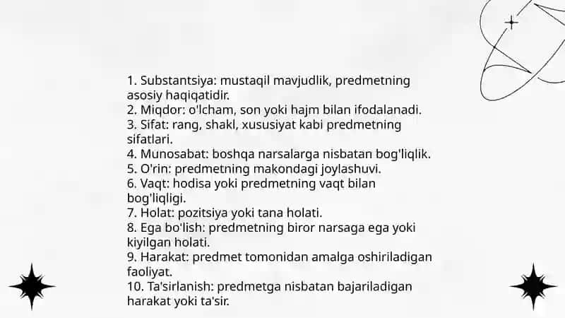 Aristotel kategoriyalari 4