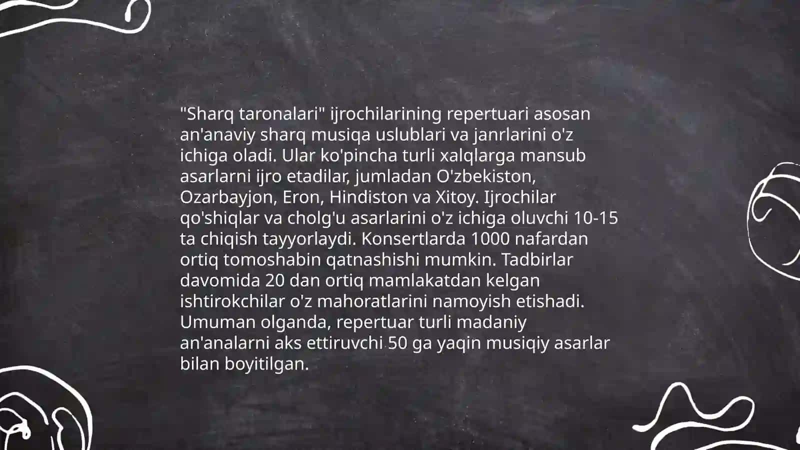 Sharq taronalari xalqaro musiqa festeval dunyo mumtoz musiqasining axborot manabayi 4