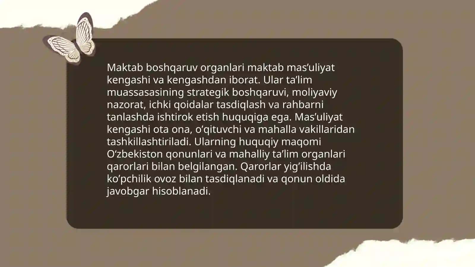 Maktabni boshqarish va unga rahbarlik qilishning qonun qoidalari 4
