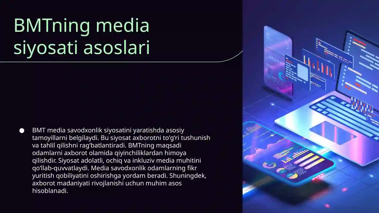 BMT VA YUNESKONING MEDIA SAVODXONLIK VA AXBOROT MADANIYATIGA MUNOSABATI 4