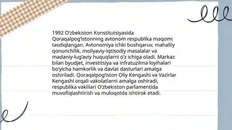 Mustaqillik yillarida Qoraqalpog'iston Respublikasi 4