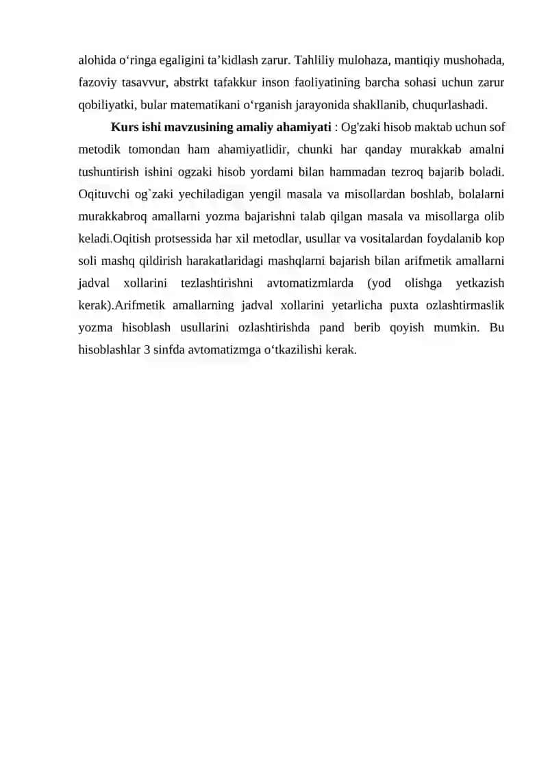MATEMATIKA O‘QITISHDA KO‘NIKMALARNI BAHOLASH VA FORMATIV BAHOLASH METODLARI 4