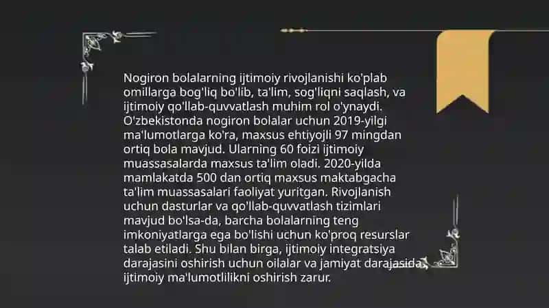 Nogiron bolani oilada moslashish muammolari 4