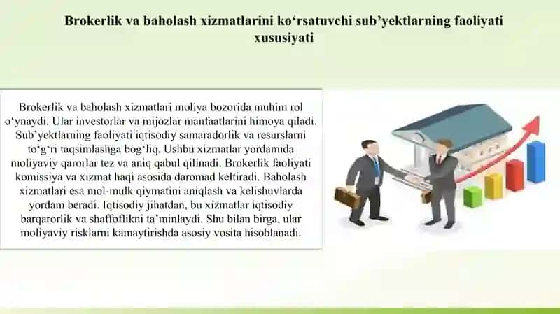 Brokerlik va baholash xizmatlarini ko‘rsatuvchi sub’yektlarda buxgalteriya hisobini tashkil etish tartibi 4