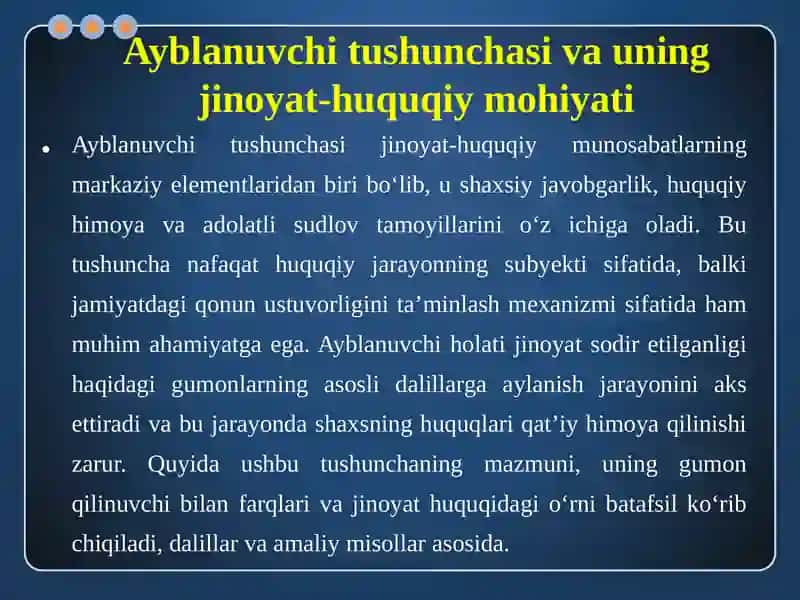 Jinoyatishida ayblanuvchi tariqasidagi ishtiroketishga jalb qilish tartibi 4