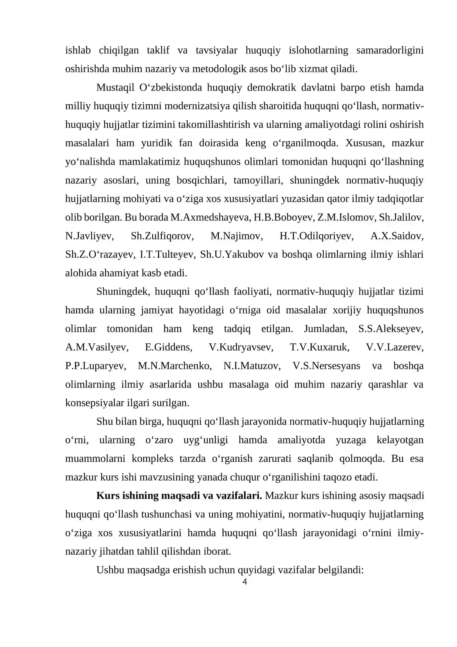 HUQUQNI QOLLASH, HUJJATLARNING NORMATIV HUQUQIY HUJJATLARDAN FARQI 4