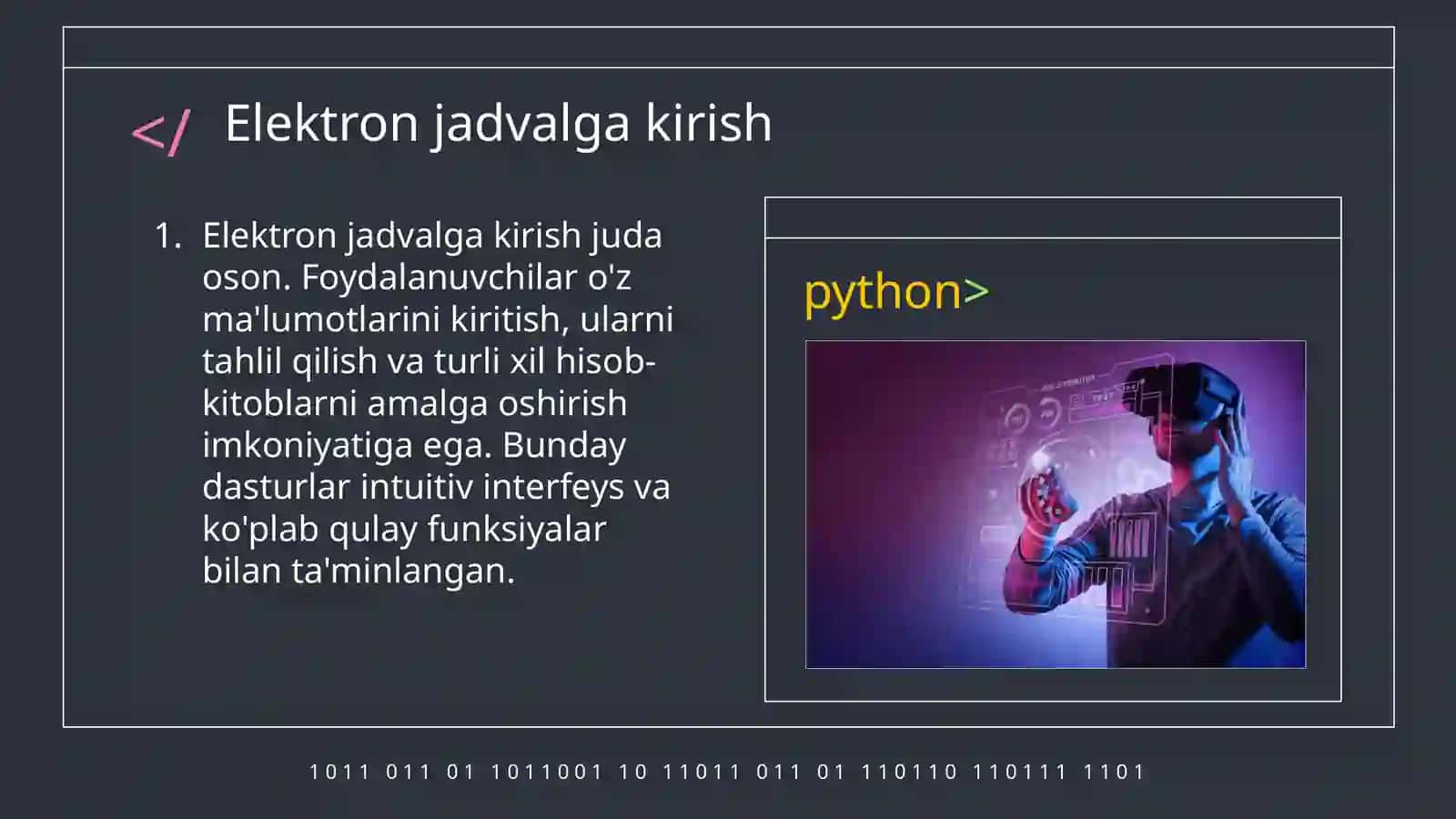 Iqtisodiy axborotni qayta ishlash uchunelektron jadval muharrirlaridan foydalanish 4