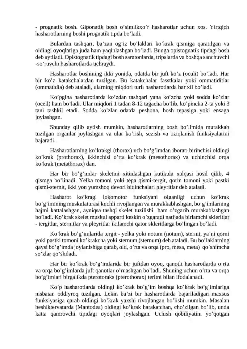 Hasharotlarning morfologik belgilari 4