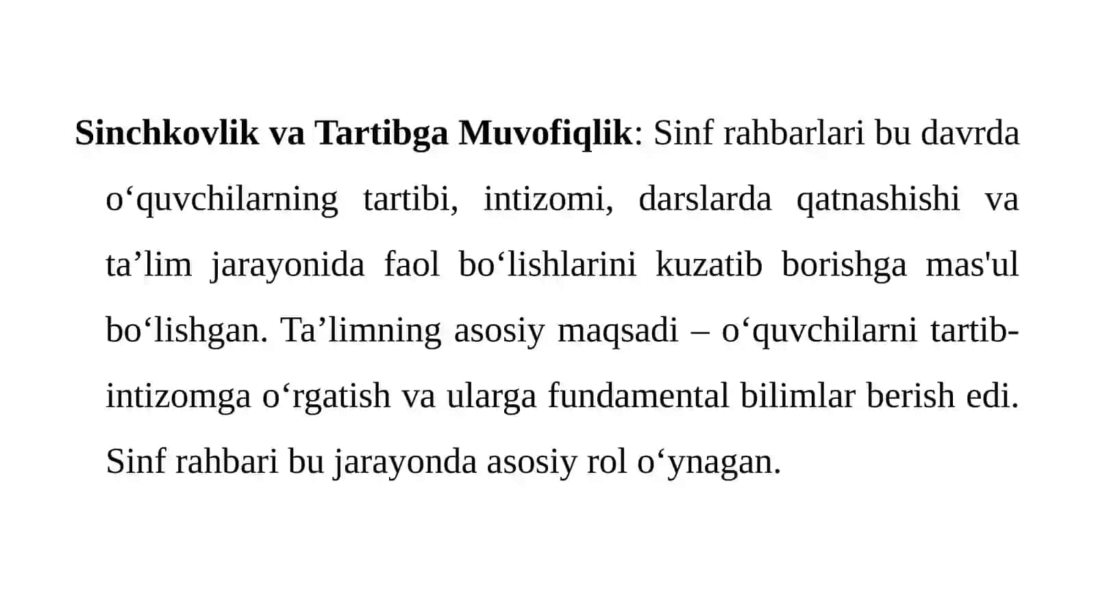 9-mavzu: Sinf rahbari faoliyatining tarixiy asoslari va zamonaviy shakllari 4