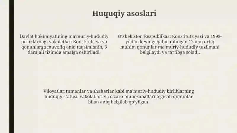 O'zbekiston Respublikasi ma'muriy va hududiy tuzilishi 4