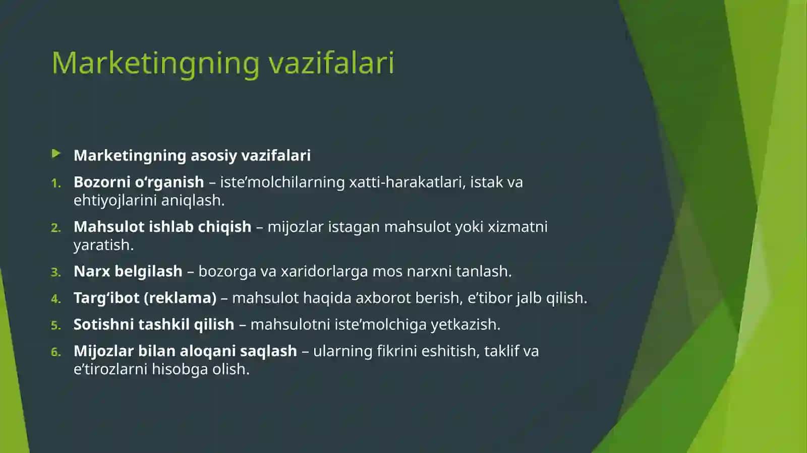 Marketing va uning rivojlanishining asosiy bosqichlari 4