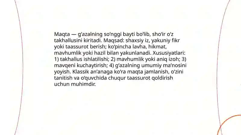 Gʻazal unsurlari 4
