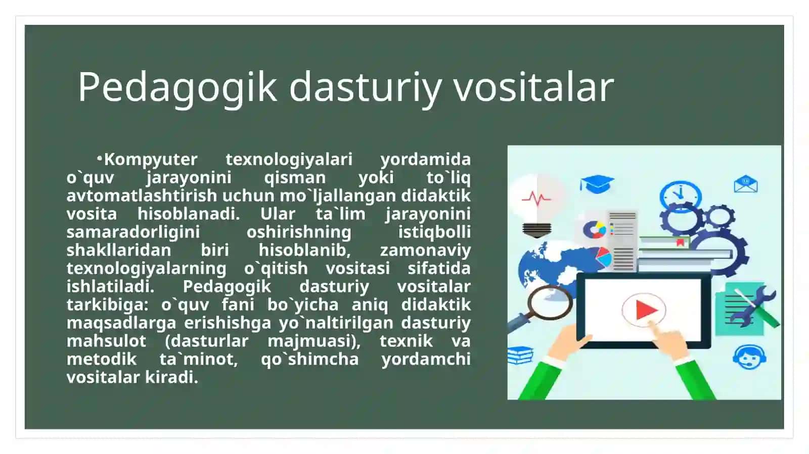 Pedagogik dasturiy vositalar (CourseLab, iSpring Suite) dasturlari yordamida multimediali oʻquv kurslarini yaratish 4