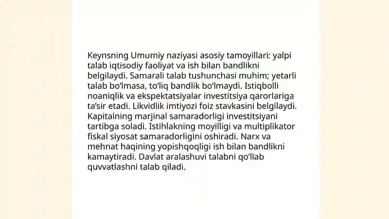 Keyns va keynschilik ta’limoti 4