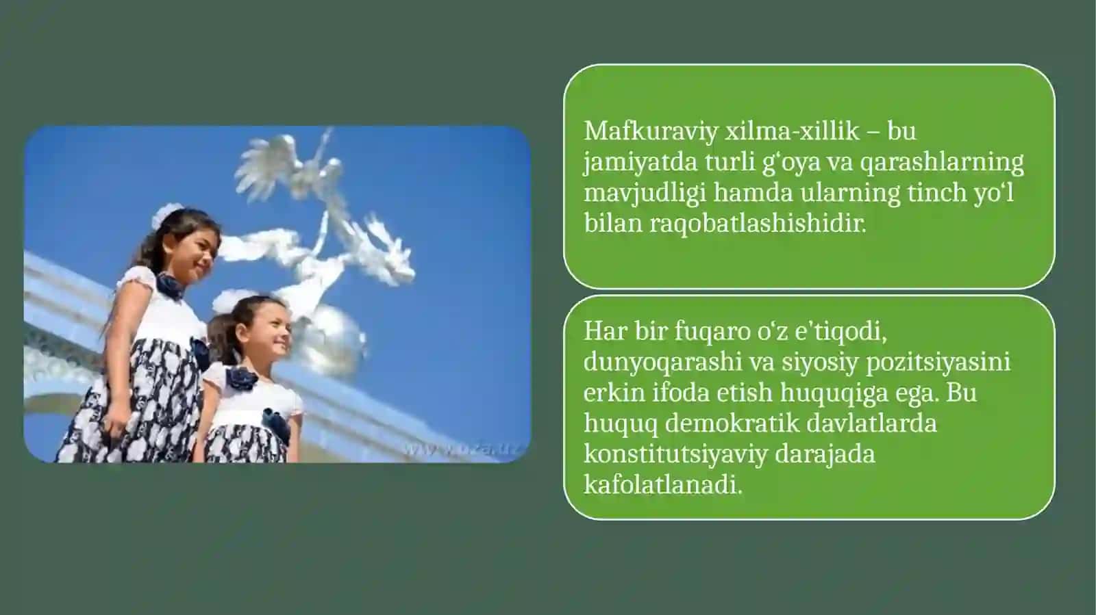 Siyosiy va mafkuraviy xilma-xillik —demokratiya sharti 4