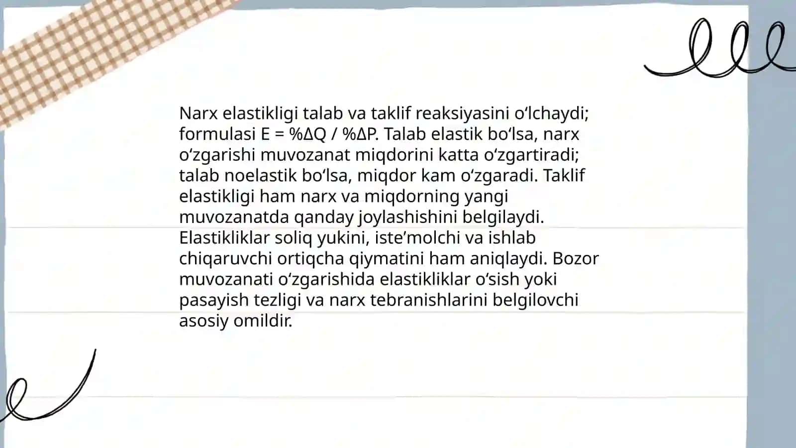 Bozor muvozanatining o'zgarishi va unga ta'sir qiluvchi omillar Abulov Eldorbek 4